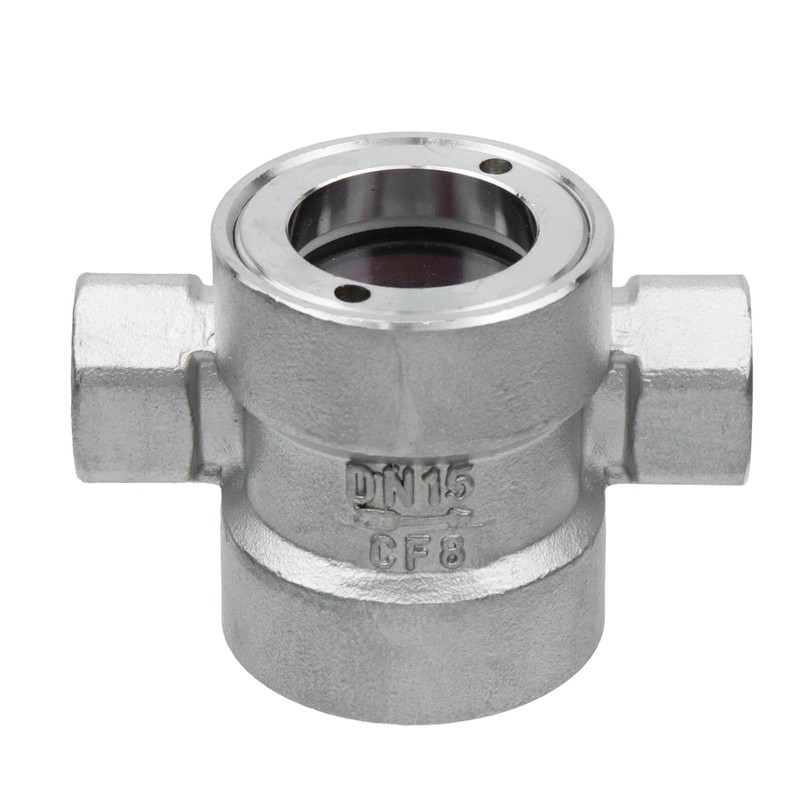 Antrader 1/2"NPT Female 304 Stainless Window Sight Glass Flow Indicator