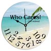 ArogGeld Wood Clock Who Cares I'm Retired Wooden Decorative Wall