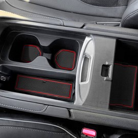 auovo Anti-Dust Mats Compatible with Acura RDX 2019 2020 2021 2022 2023 Door Slot Pad Car Interior Automotive Decoration Center Console Liners Door Liners Cup Holder Liners (16PCS/Set) (Red)