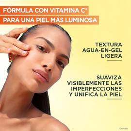 Garnier Express Aclara Gel crema hidratante con Vitamina C anti-brillo, 50ml. Hidrata, ilumina y unifica el tono de la piel                           