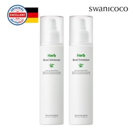 Swanicoco Herb Snail Skin 120ml + Herb Snail Emulsion 120ml / 스와니코코 허브 달팽이 스킨 120ml + 허브 달팽이 에멀젼 120ml