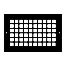 Reggio Register Square Series 6" x 10" Aluminum Grille, Silver Without Mounting Holes
