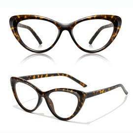Icesor Cateye Blue Light Blocking Glasses Lightweight UV400 Anti Eyestrain Protection TV Computer Gaming for Women(Tortoise)