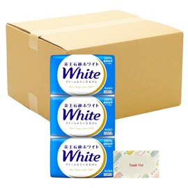 Kao Soap White Bath Size 4.6 oz (130 g) + Kunutonn Original Logo eBonus (Set of 20)