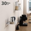 Danpoo Adhesive Floating Shelves for Wall Storage, Metal Wall Shelves,