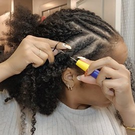 RHEANNA Micro Pre Looped Crochet Human Hair Extensions Afro Kinky Curly Human Crochet Hair Pre Separated Knotless Crochet Human Hair For Braiding Twist 22inch 120g