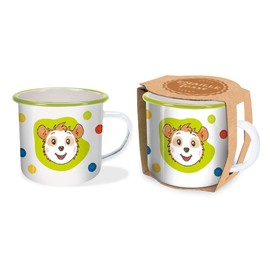 Trötsch Bobo Siebenschläfer Emailletasse Punkte: Kaffeetasse Teetasse Geschenkidee Geschenk Tasse Emaillebecher