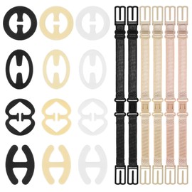 LIQWEI 18Pcs Bra Strap Clips for Racerback, Anti-Slip Bra Straps Clips, Bras Strap Holders for Slipping Bras Extender, Converter to Racerback for Full Cup Size, Conceal Straps Cleavage Control