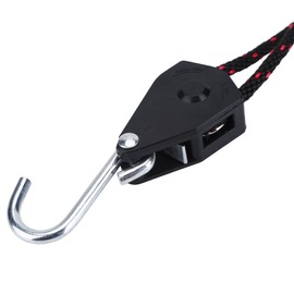 RiToEasysports Rope Ratchet Tie Down With S-shaped Hook, Adjustable Rope Hanger For Kayak Canoe Boat Boating Water Sports