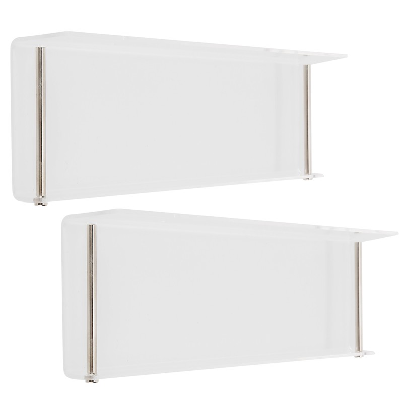 2Pcs Floating Wall Ledge Shelf Acrylic Concealed Bathroom Rack for