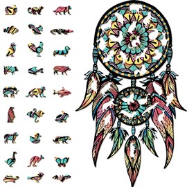 Unique Wooden Jigsaw Puzzles for Adults | Dream Catcher Puzzles 146 Pieces 12.5x21in | Gift for Adults
