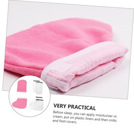 WOONEKY Foot Scrubber Hand Mask Cover Set Foot Peeling Mask Scrubbing Dead Skin Removal