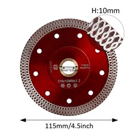 YIJING 4.5" Super Thin Diamond Saw Blade Porcelain Tile Blade with 7/8"-5/8" Arbor for Cutting Ceramic Porcelain Tile Granite Marble(4.5"-1pc)