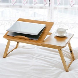 Solid bamboo folding laptop desk, sitting desk, bed tray, solid bamboo/expandable SUN / 대나무원목 접이식 노트북책상 좌식책상 베드트레이, 대나무 원목/확장형 SUN