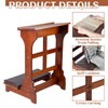 DoubleFill Solid Wood Prayer Bench Stool with Shelf and Cushion