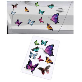 UHANBUT Butterfly Vinyl Car Stickers Decals, Waterproof Butterflies Insect Scratch Cover Decals for Automotive Home Decoration, Car Bumper Stickers for Motorcycles, Wall, Window, Helmet (Style2)