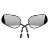 2PCS Motorcycle Motorbike Modified Oval Rearview Mirror Reflective Rear View