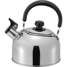 Wahei Freiz RB-1266 Whistling Kettle, 0.4 gal (1.6 L), Induction Compatible, Stainless Steel
