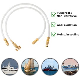 Hydraulic Steering Bleed Kit, 2PCS Bleeding Kit/Fill Kit, Hydraulic Steering for Sea Star Hydraulic Steering Fluid Filler Tube Kit, Sterndrive & Inboard, Leak-Free Brass Fittings, copper