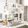 Selindus Matt White Large 3-Tier Over Sink Dish Drying Rack