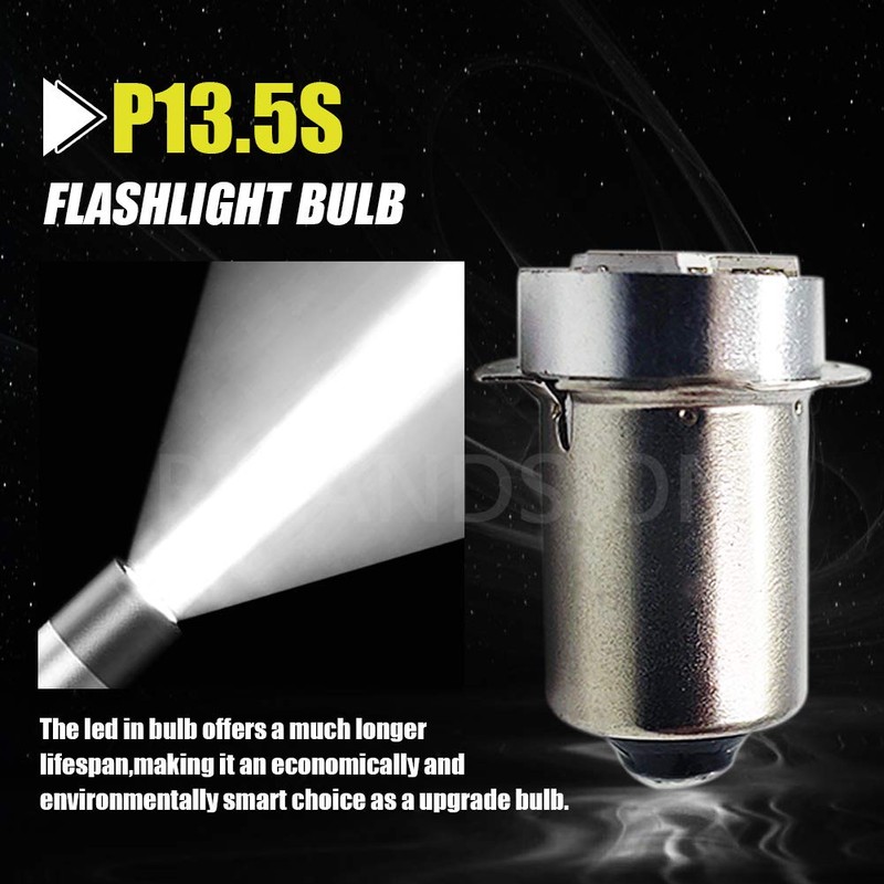 Ruiandsion 2pcs P13.5S LED Bulb 18V White 2835 3SMD Chips