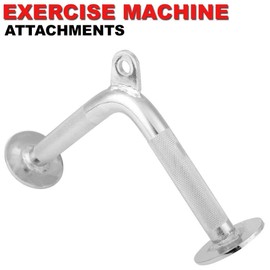 FITNESS MANIAC USA Home Gym Cable Attachment Handle Machine Exercise Chrome PressDown Strength Training Home Gym Attachments Barbell Deluxe Fit Gym Accessories Cable Attachments Cable Machine