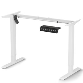 ESpefy Standing Desk Frame- Stand Up Desk Adjustable Frame for 43''-70'' Tabletop, Sit Stand Desk Legs, Ergonomic Electric Standing Desk Base Desk Base with Smart Controller System (Frame Only) White