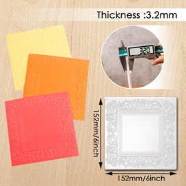 6×6inch Baroque 3D Embossing Folder,Clear