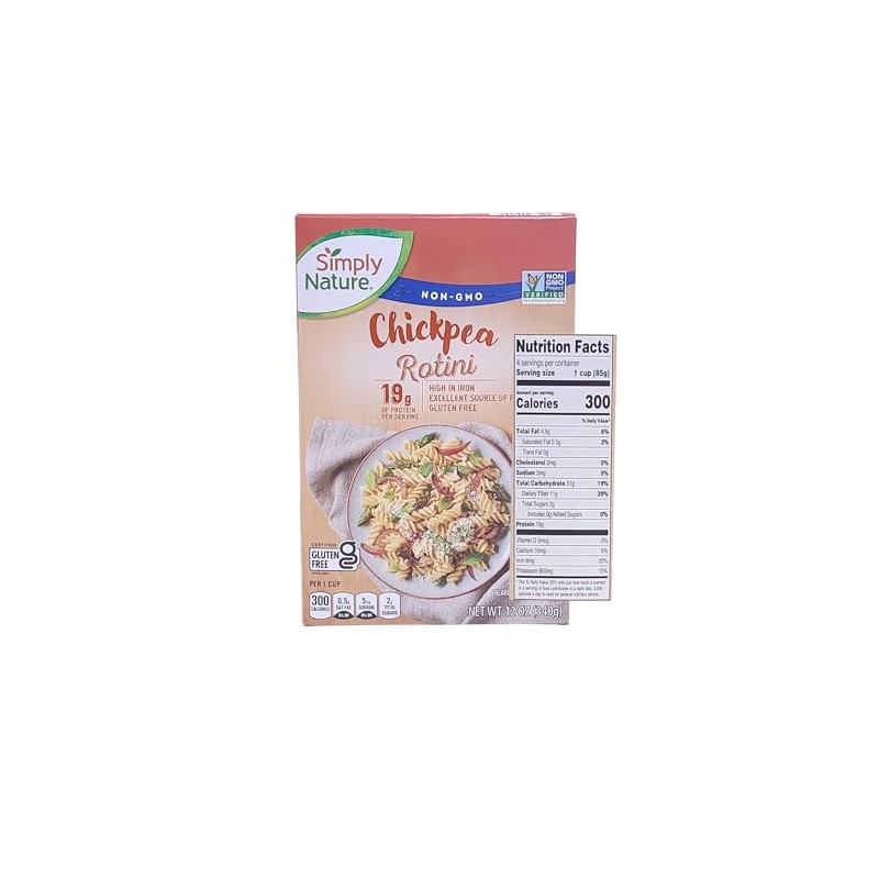 Simply Nature Chickpea Rotini & Chickpea Penne 2-Pack (12oz Each)