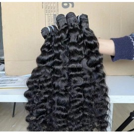 High Quality Vietnamese Hair 100 Percent Raw Human Hair with No Shedding Natural Wavy Texturecolor: burmese curly, Stretched Length: 12 inches