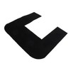 jojofuny U-Shaped Toilet Mat, Black, 55.80X55.00CM (21.93X21.61IN), Bathroom Rug, Polyester,
