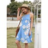 Feiersi Summer Dresses for Women Beach Floral Tshirt Sundress Sleeveless