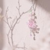 Car Mirror Hanging Ornament, Pink Lily Floral Rear View Decor