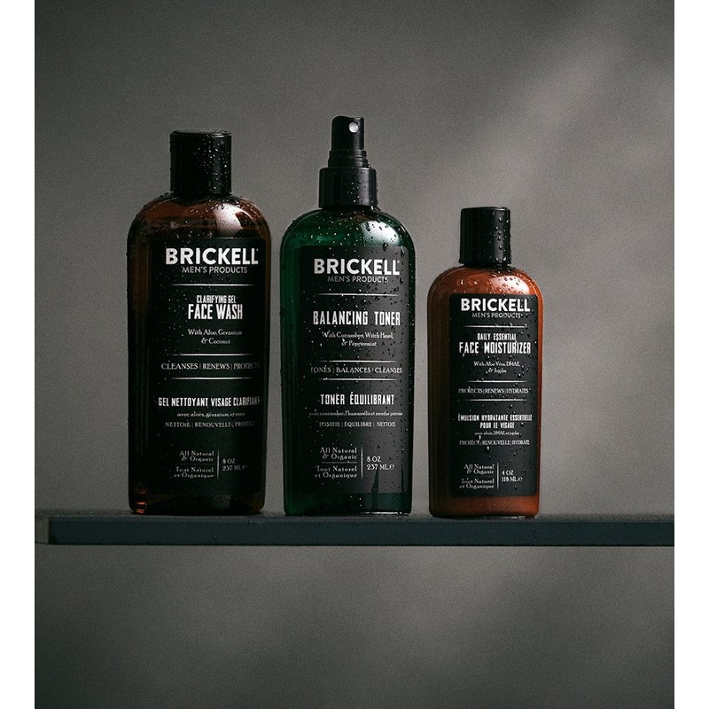 Brickell Men's Daily Face Cleanse Routine for Oily Skin Scented