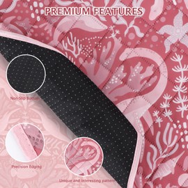 BVAGSS Washable Pee Pads for Dogs, 2 Pack Reusable Leakproof Puppy Wee Wee Pad, Non-Slip Waterproof Pet Training Pads, Super Absorbent Whelping Pads XH081 (Dino Pink, 30X20 Inch (Pack of 2))