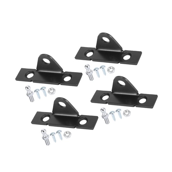 Partuto 4 Set Black Metal Car Gas Strut Shock Mounting