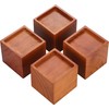 TomGear 4-Inch Solid Pine Furniture Risers – 2000LBS Capacity, Tool-Free