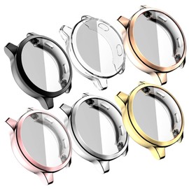 FELTECHELECTR 6pcs TPU Plating Protective Case for Venu Anti-Scratch Full Coverage Screen Protector Modern Design Easy Installation Sports Watch Accessory