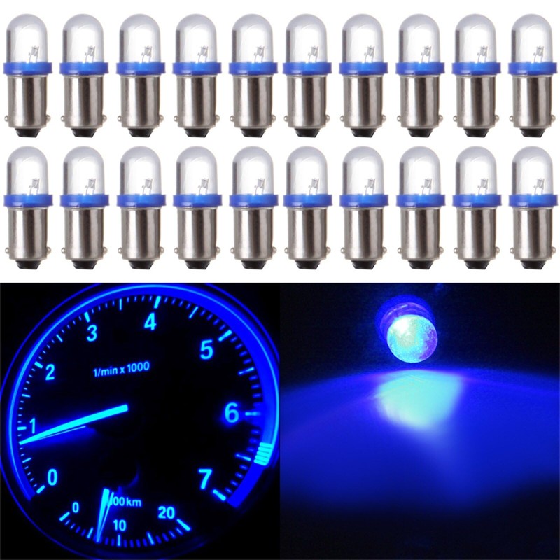 cciyu 20 Pack Blue BA9S 57 Bayonet LED Bulb Gauge