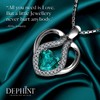 DEPHINI Heart Necklace Aqua | 925 Sterling Silver Heart pendant