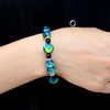 Gold Stone Luminous Firefly Glass Keramarin Bracelet, Okinawa, Power Stone,