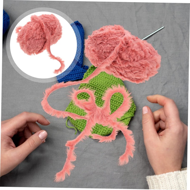 DOITOOL 2 Rolls Comfortable Crochet Yarn DIY Doll Crochet Yarn