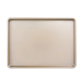 Kitcom Large Cookie Sheet 17.7x12.8in with Rack, Nonstick Baking Pan/Tray with Stainless Steel Cooling Baking Rack Sets, Pack of 2