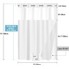 White Split Shower Curtain for Bath Transfer Benches, Polyester Fabric