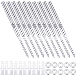 10 Pcs Floating Shelf Invisible Bracket Floating Shelf Supports Metal Blind Wall Mounted Support Hidden Fireplace Mantel Brackets for DIY, Shelving Mounting Hardware Included, 6.5 x 0.39 Inches