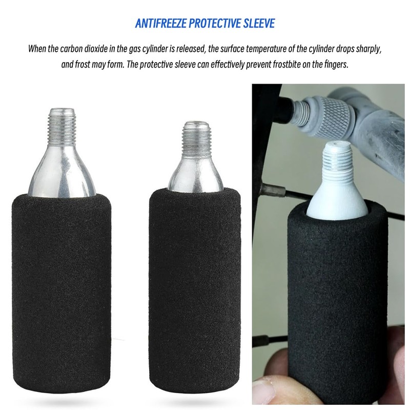 CO2 Bicycle Pump Inflator Compatible with Presta/Schrader, Bicycle Tyre Pump