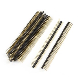 uxcell 13 Pcs PBC 40Pin 2.54mm Single Row Right Angle Header Connector Strip