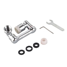 Swivel Faucet Extender Universal Sink Water Aerator with 2 Water Outlet Modes Robotic Arm for Kitchen Bathroom Face Eye Wash