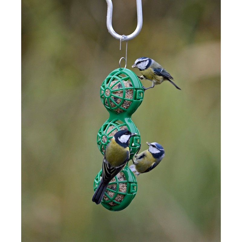 Jacobi Jayne BB-1 BasketBall Hanging Bird, Suet Ball Feeder, Green,