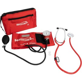 HOME CARE Kit baumanometro con estetoscopio simplex rojo Homecare 2000-ROJ